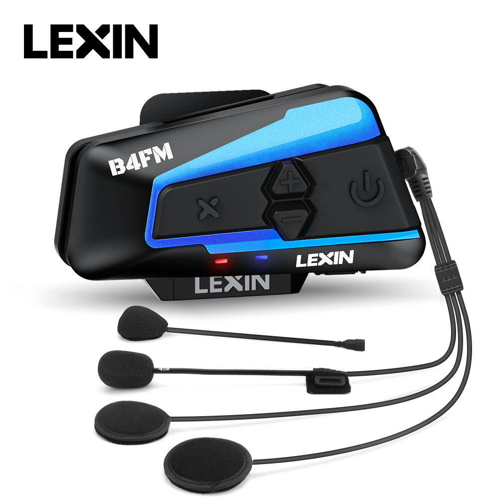 Universal Motorcycle Helmet Intercom Headset - Lexin LX-B4FM-X Cho 10 Người Đi
