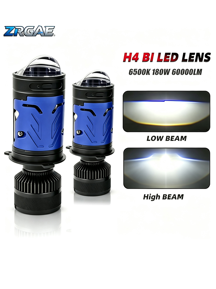 2Pcs H4 Bi Mini LED Projector  - đánh giá và giá Universal Motorcycle Led Headlight Projector