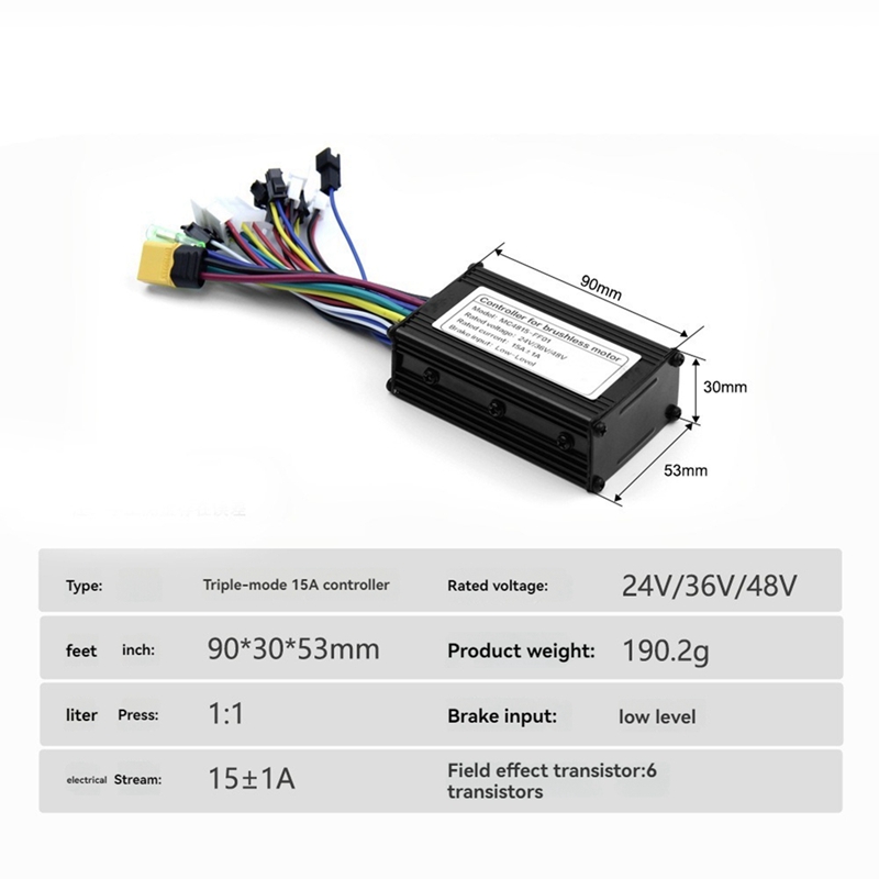Ebike 3 Mode 24V 36V 48V 15A C - đánh giá và giá Scooter Parts