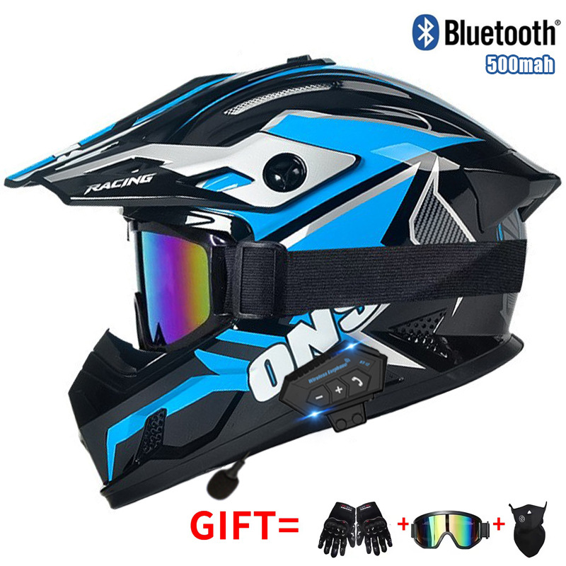 Motorcycle Off Road Helmet wit - đánh giá và giá Full Face Motorcycle Helmet With Bluetooth