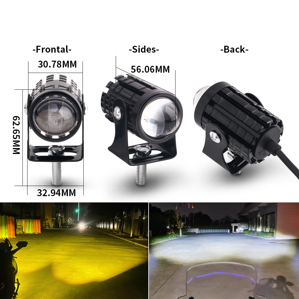 2PCS Universal Motorcycle LED  - đánh giá và giá Universal Motorcycle Led Headlight Projector